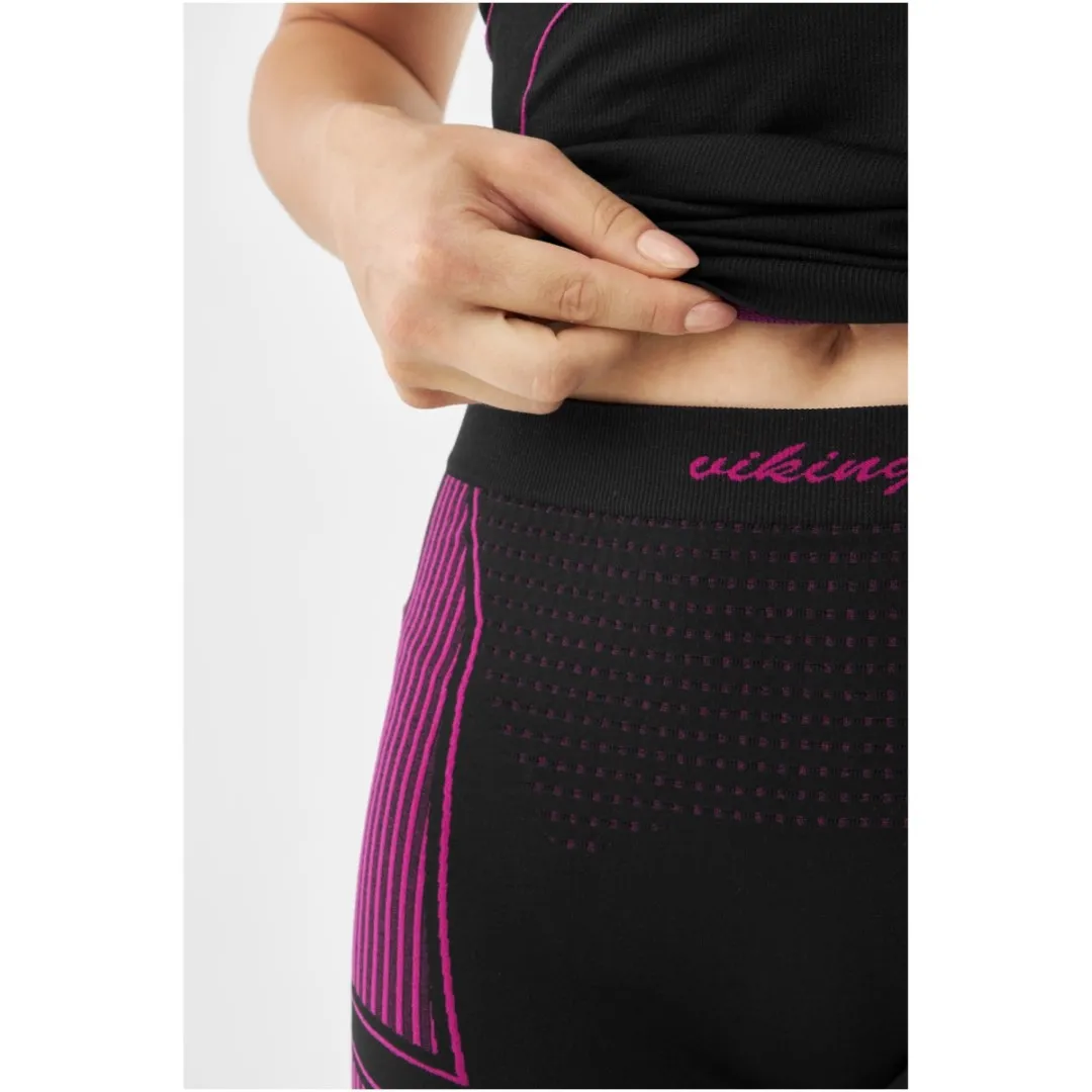 3/4-Thermo-Leggings für Damen Viking ETNA schwarz/rosa XL