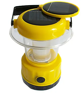 9-LED Solar Handheld White Outdoor Camping Hiking Lantern Tent Lamp Light
