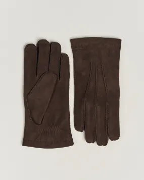 Arthur Wool Lined Suede Glove Espresso
