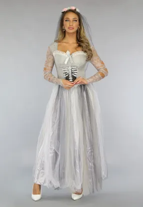 Brautkleid Kostüm mit offenen Rippen