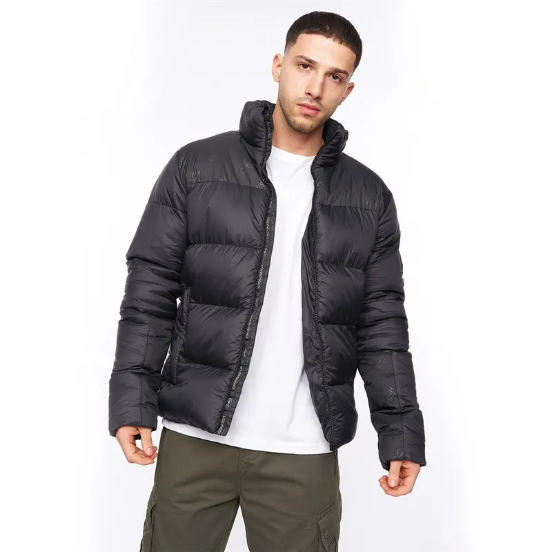 Crosshatch Herren Steppjacke Demerley Schwarz