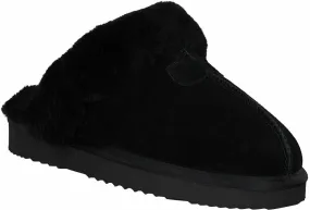 Damen-Hausschuhe aus Leder 594002752551 (Schwarz)