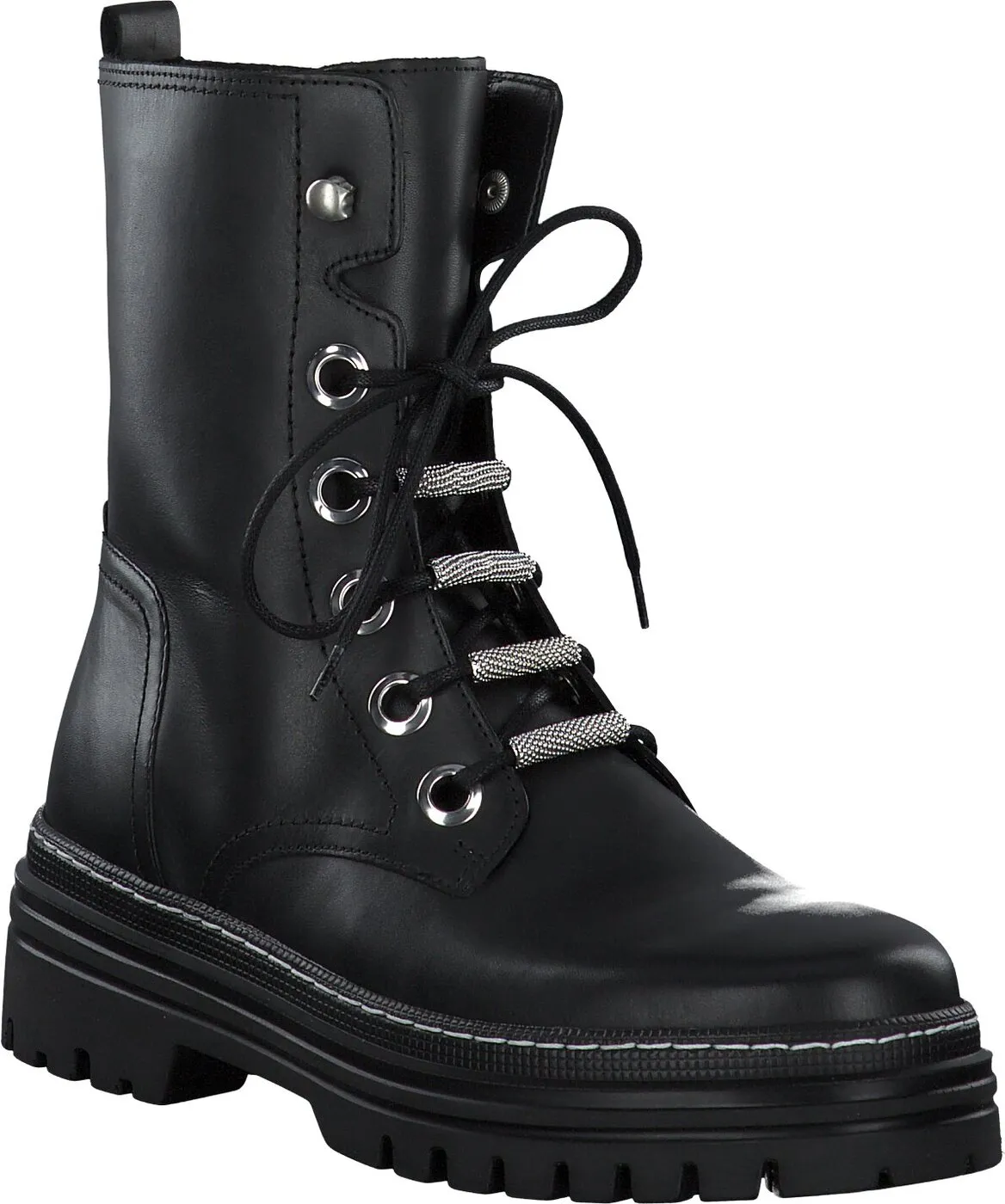 Damen-Schnürboots 102001967300 (Schwarz)