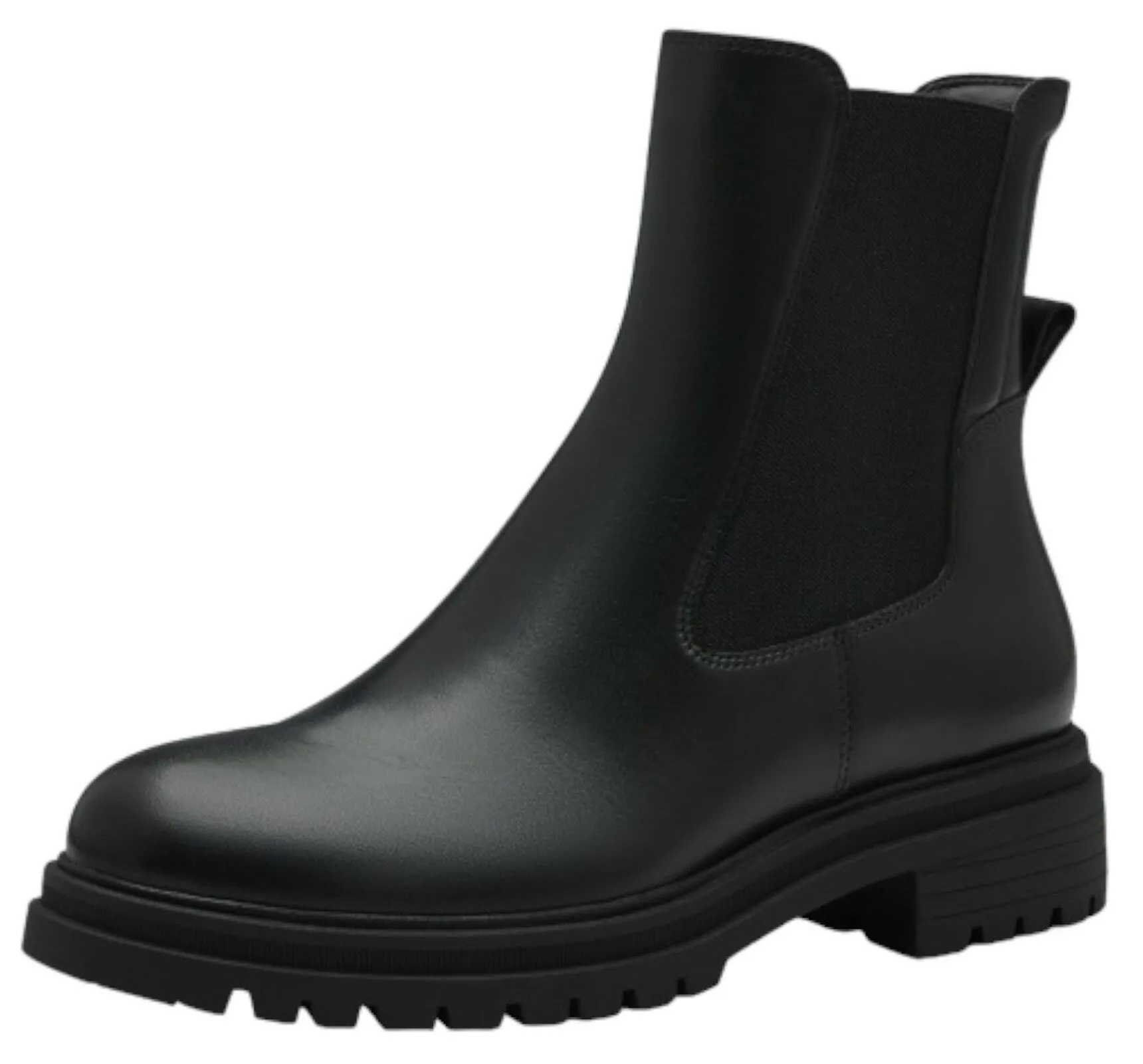 Damen Sportliche Stiefelette 1-25413-43 Schwarz 003 Black Leather Leder mit TOUCH-IT & Removable So