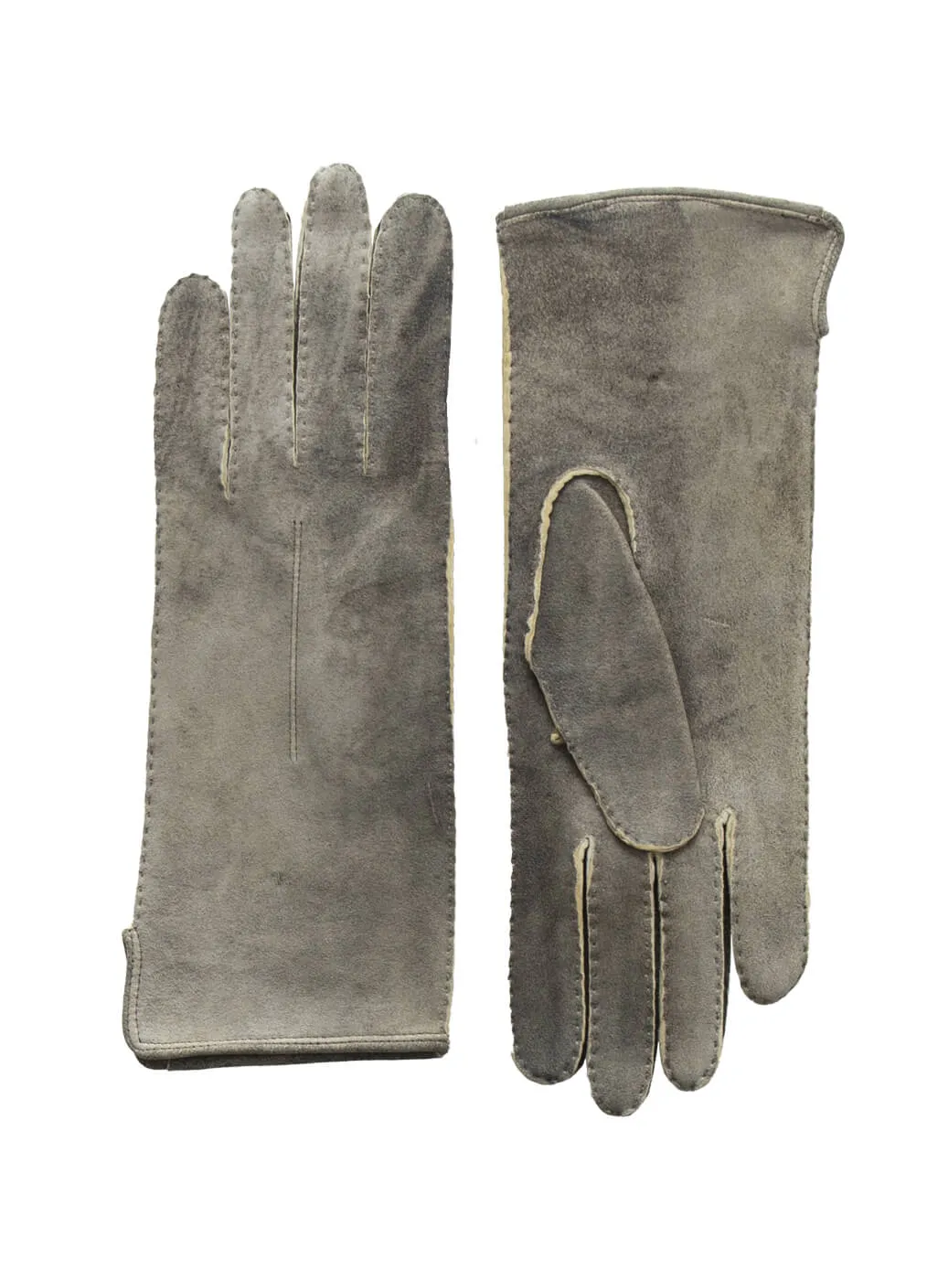 Deer Leather Glove Women, glacier
