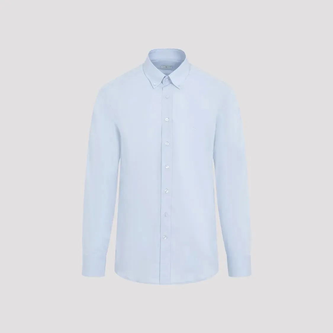   Etro  Light Blue Cotton Roma Logo Shirt Blue  Hemden 