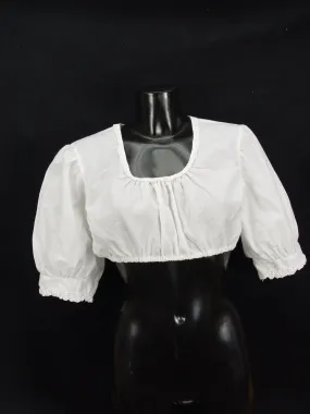 Gr44 Dirndlbluse mit rundem Ausschnitt  Bluse für Dirndl Trachtenbluse B3130