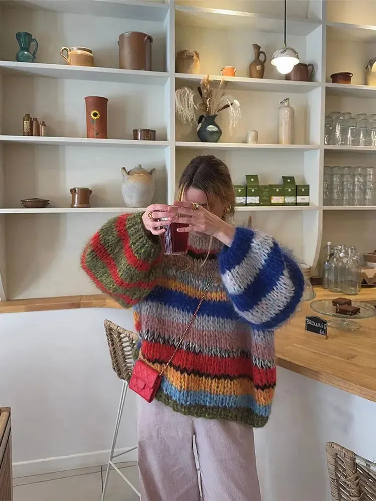 Heidi-Mode | Bunter Langarmpullover