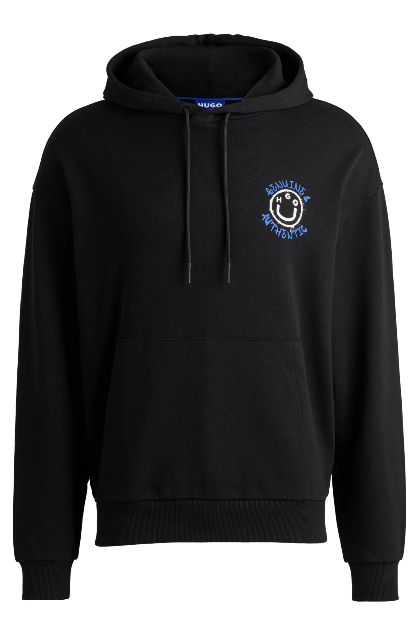 HUGO BLUE Hoodie aus Baumwoll-Terry mit saisonalem Artwork 10755451
