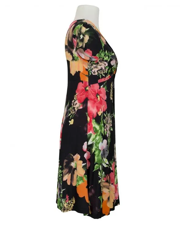Jerseykleid floral für Damen in  schwarz von Hello Moda
