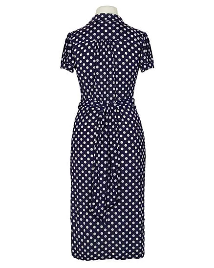 Jerseykleid Punkte für Damen in  dunkelblau von Fifilles Paris