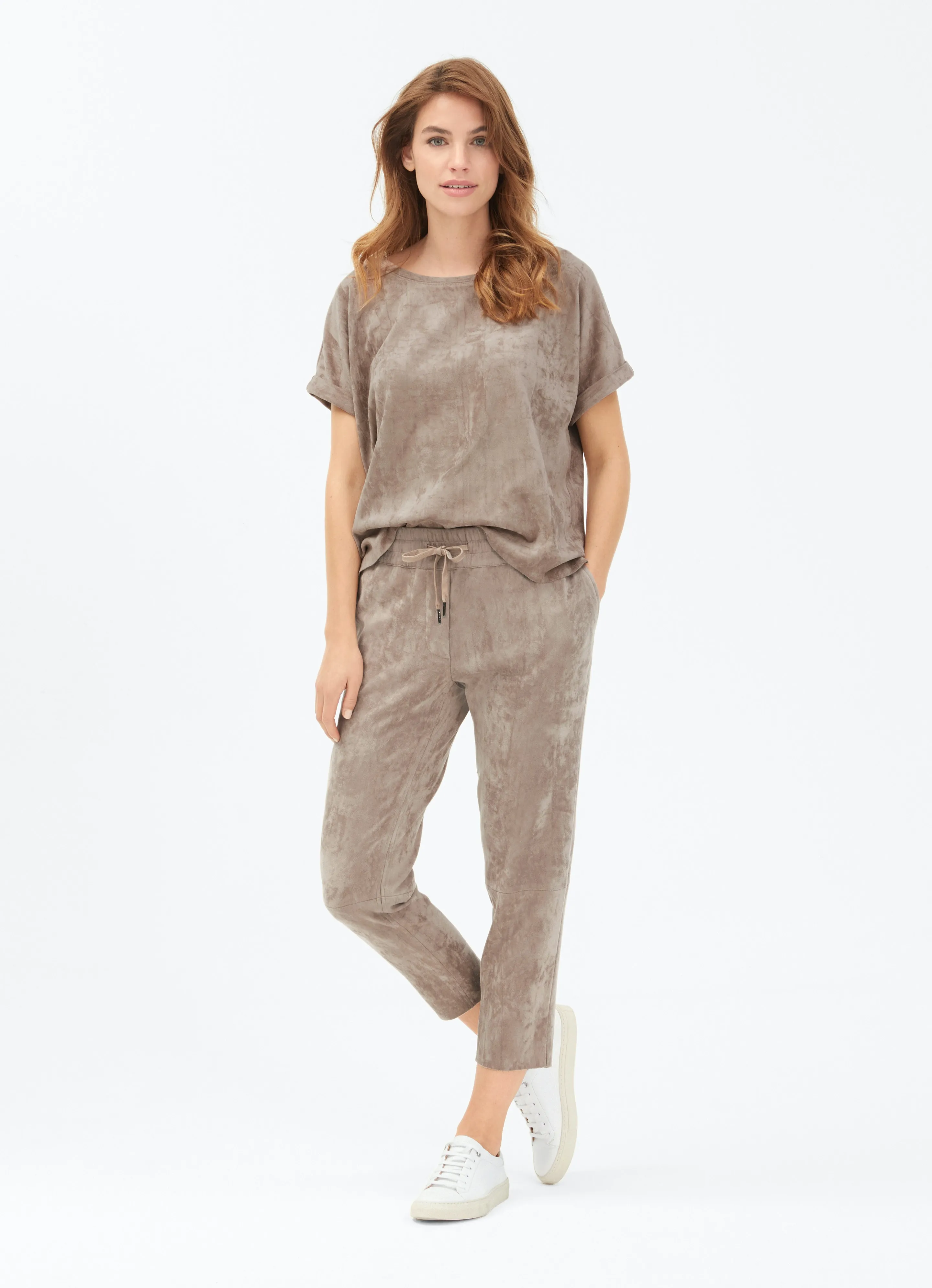 JUVIA Sweathose FAUX SUEDE TROUSERS 