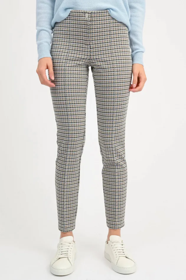 Karo-Hose ROS in Braun/Schwarz/Beige