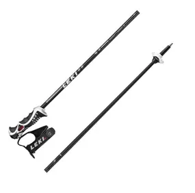 LEKI Herren Skistöcke Carbon 14 S, Black, Anthracite-White-Red, 115