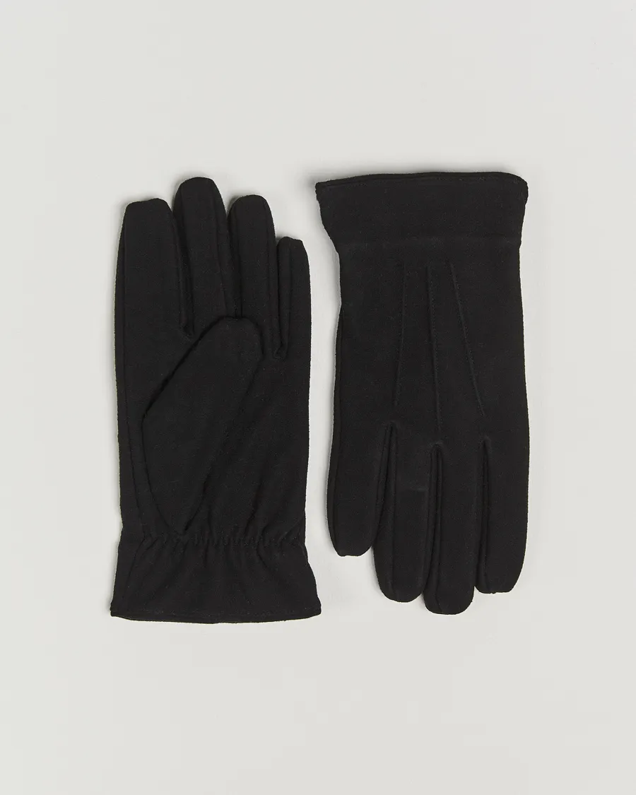 Lined Wool Gloves Black