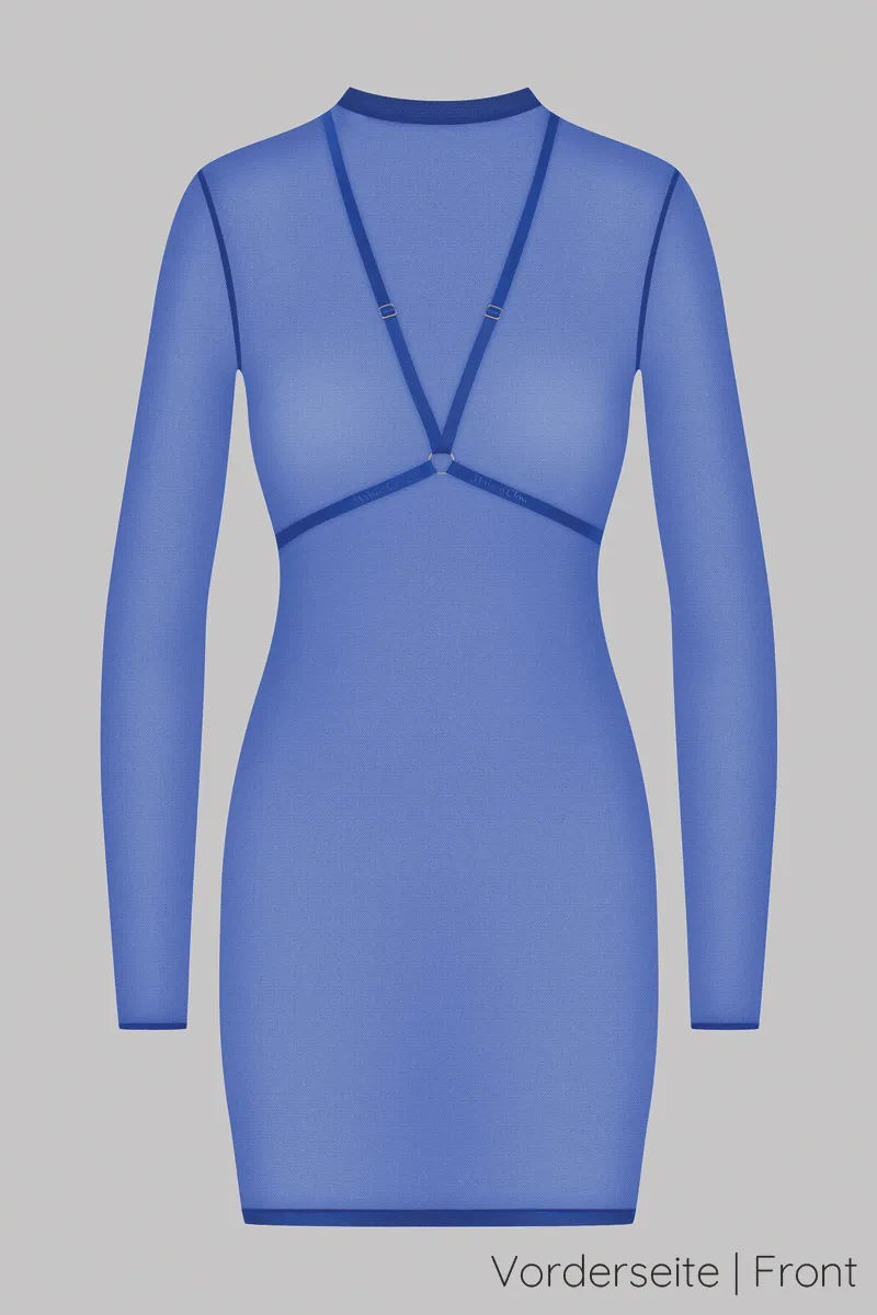 Maison Close - Corps a Corps Neon Mini Kleid - Blau