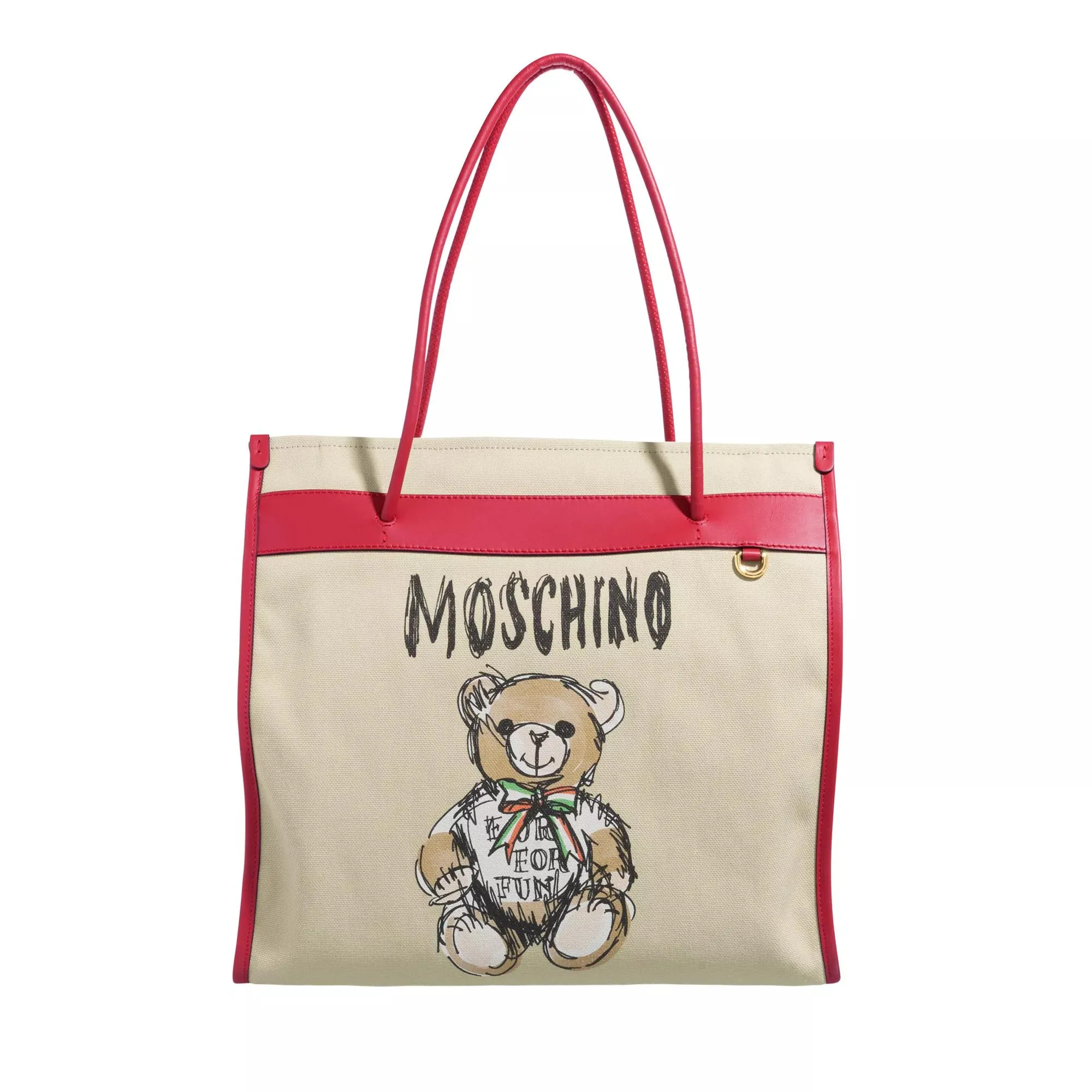   Moschino  Archive Teddy Bear-Tote Bag Fantasy Print Beige  Shopper 