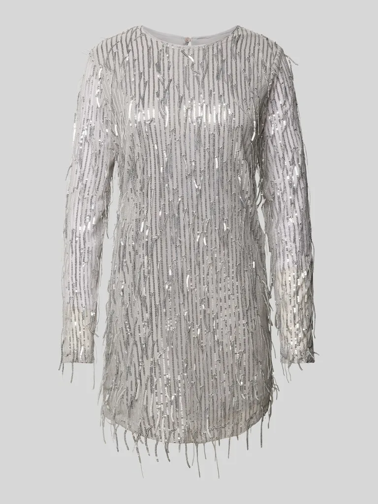 Only Straight Fit Minikleid mit Paillettenbesatz Modell 'ANIKA SPACY' (silber) online kaufen