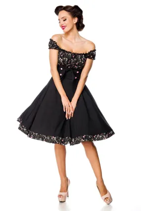 Schulterfreies Swing-Kleid