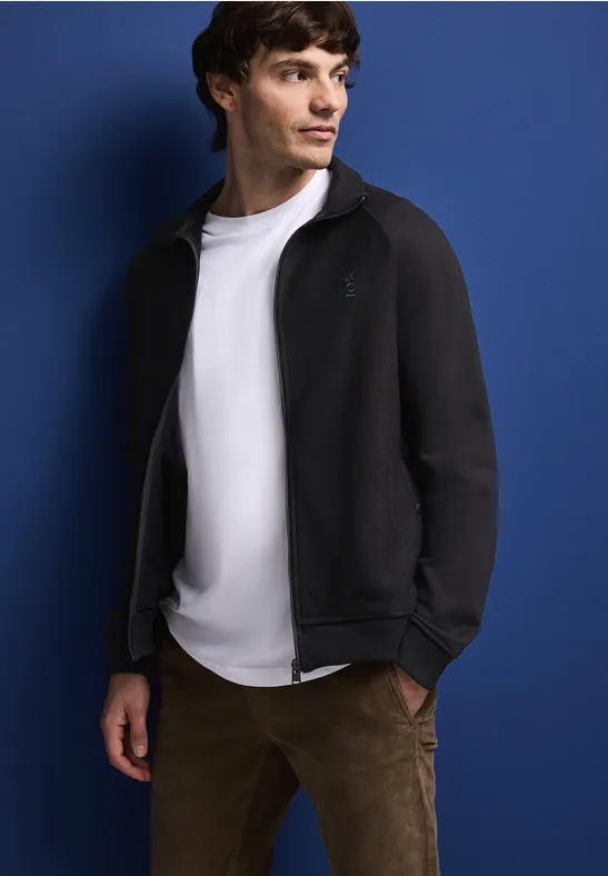 Street One MEN Sweatjacke mit Strukturmix 