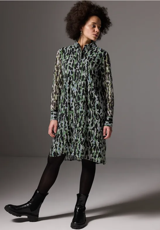 Street One Studio Chiffon-Kleid mit Volants 