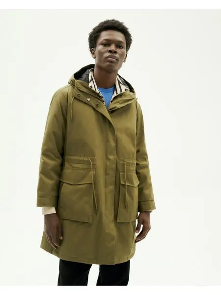 Thinking Mu Herren Jacke Trash Peps Coat Olive Green
