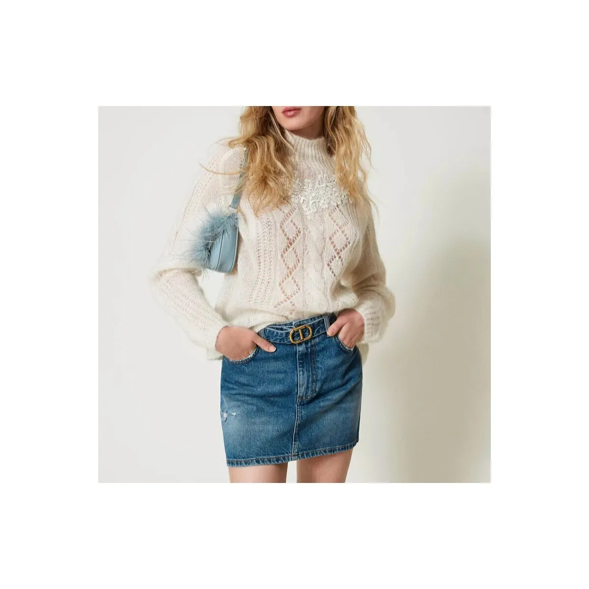 Twin Set - MINIGONNA IN JEANS CON CINTURA Art. 242TP2561