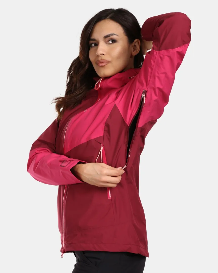 Wasserdichte Damen-Hardshelljacke Kilpi MAMBA-W dunkelrot 38