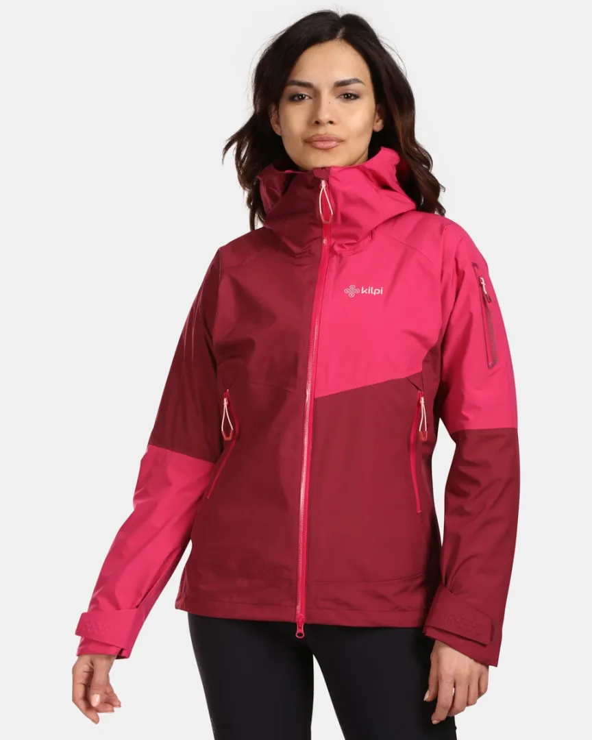 Wasserdichte Damen-Hardshelljacke Kilpi MAMBA-W dunkelrot 44